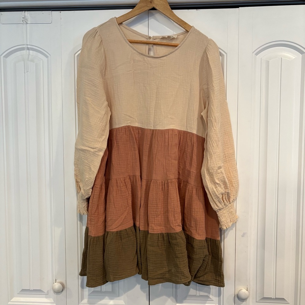 Peach Love‎ Color Block Dress Size Medium